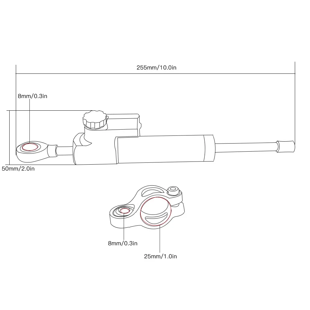 CNC Adjustable Motorcycles Ste - Steering Damper Stabilizer Kit Cnc ulasan dan harga